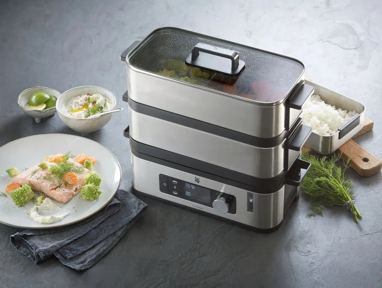Пароварка WMF KITCHENminis 415090011 (Inox/Black) - 8