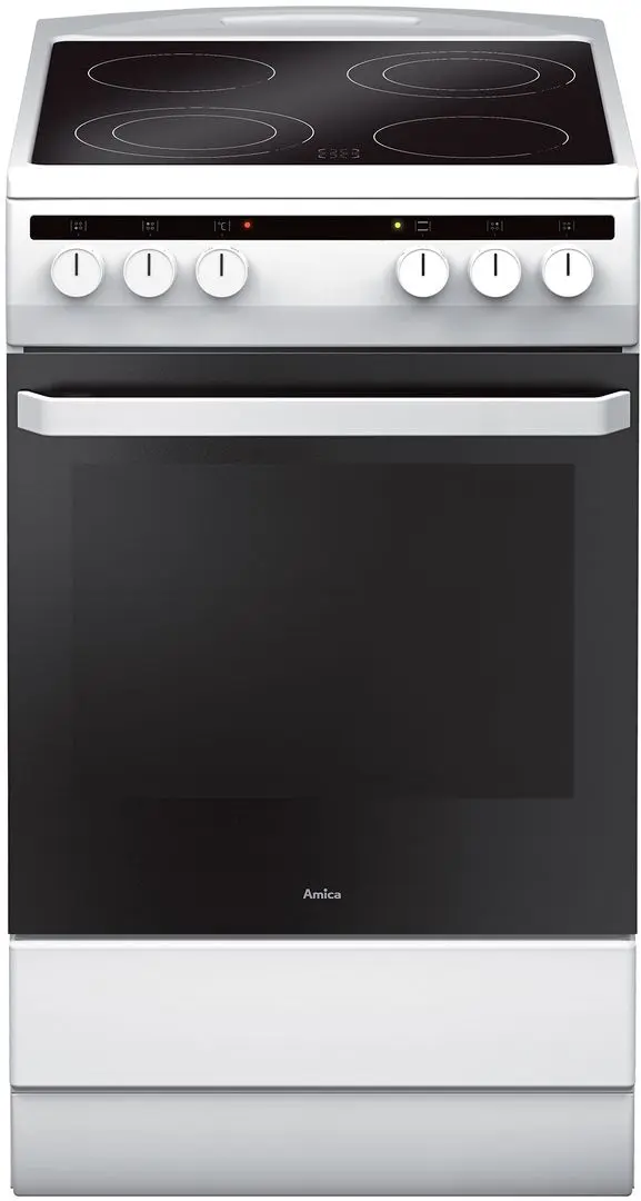 Электрическая плита Amica 500 Line 58CE2.315HQ(W) (White/Black)