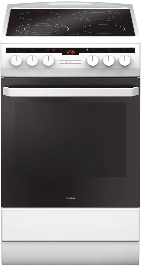 Электрическая плита Amica 500 Line 58CE3.315HTaQ(W) (White/Black)