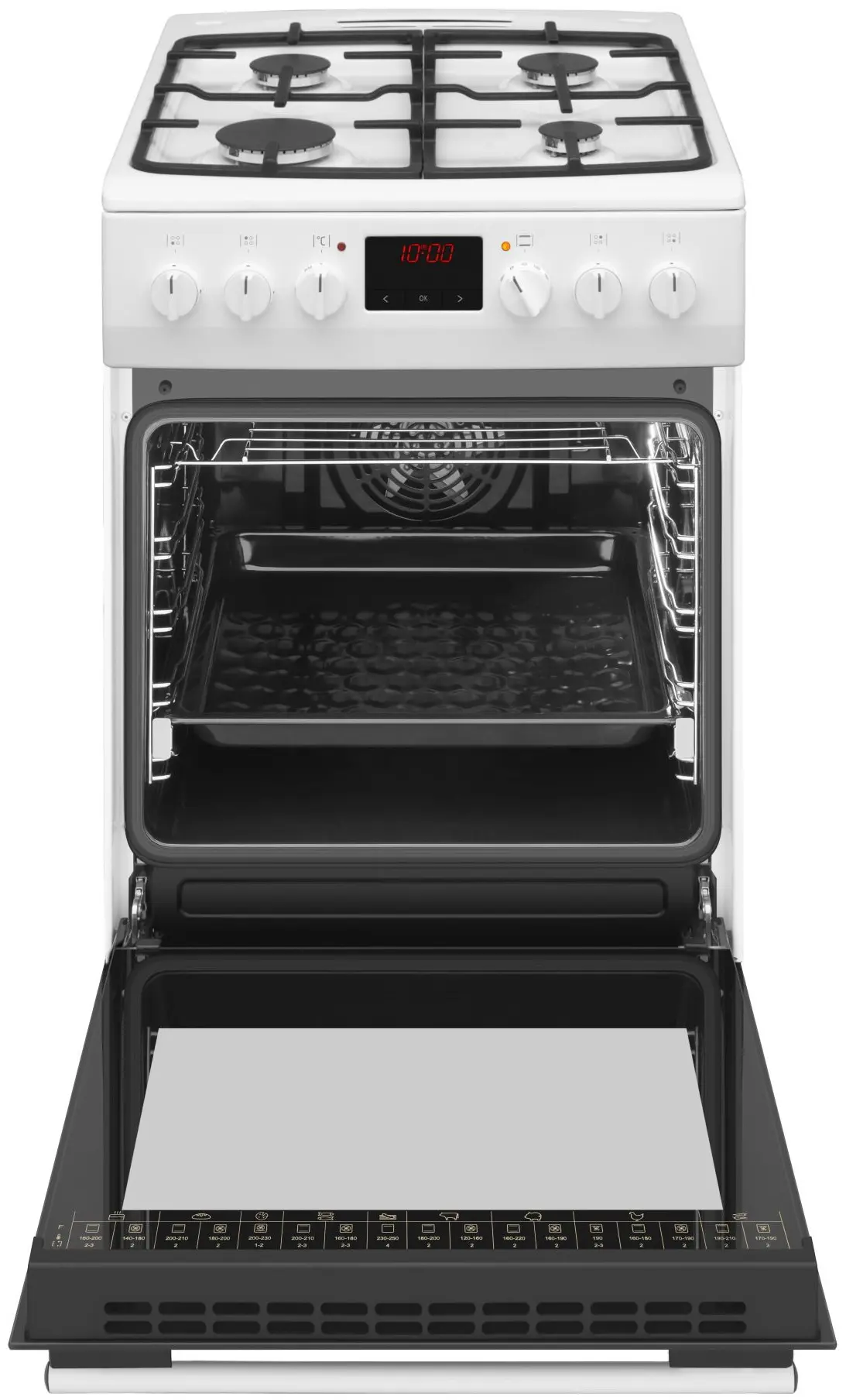 Комбинированная плита Amica 510GEH3.33ZpTaDpA(W) Pizza (White) - 2