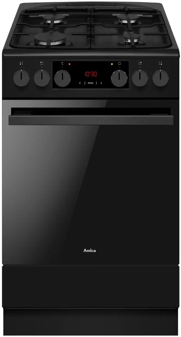 Aragaz combinat Amica 523GEH3.33HZpTsDpAF(BmV) Pizza (Black)