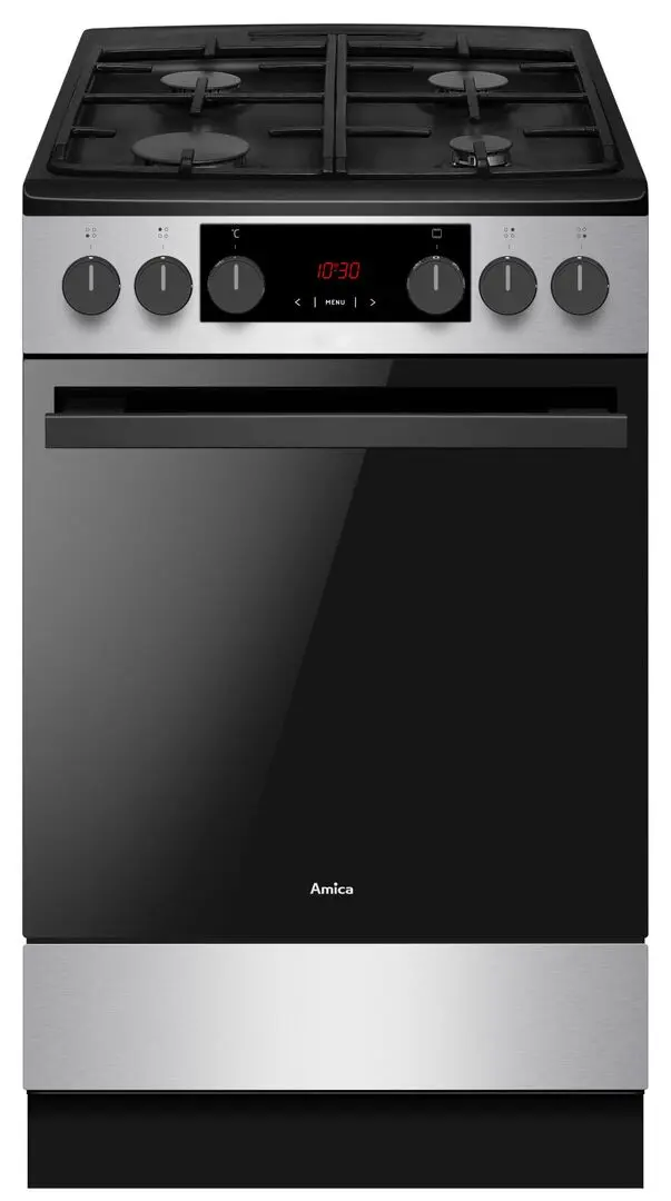 Aragaz combinat Amica 523GEH3.33ZpTsDFA(XsxV) Pizza (Inox/Black)