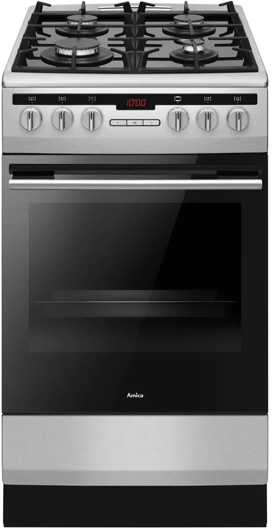 Комбинированная плита Amica 57GcES3.33HZpTaA(Xx) (Black/Inox)