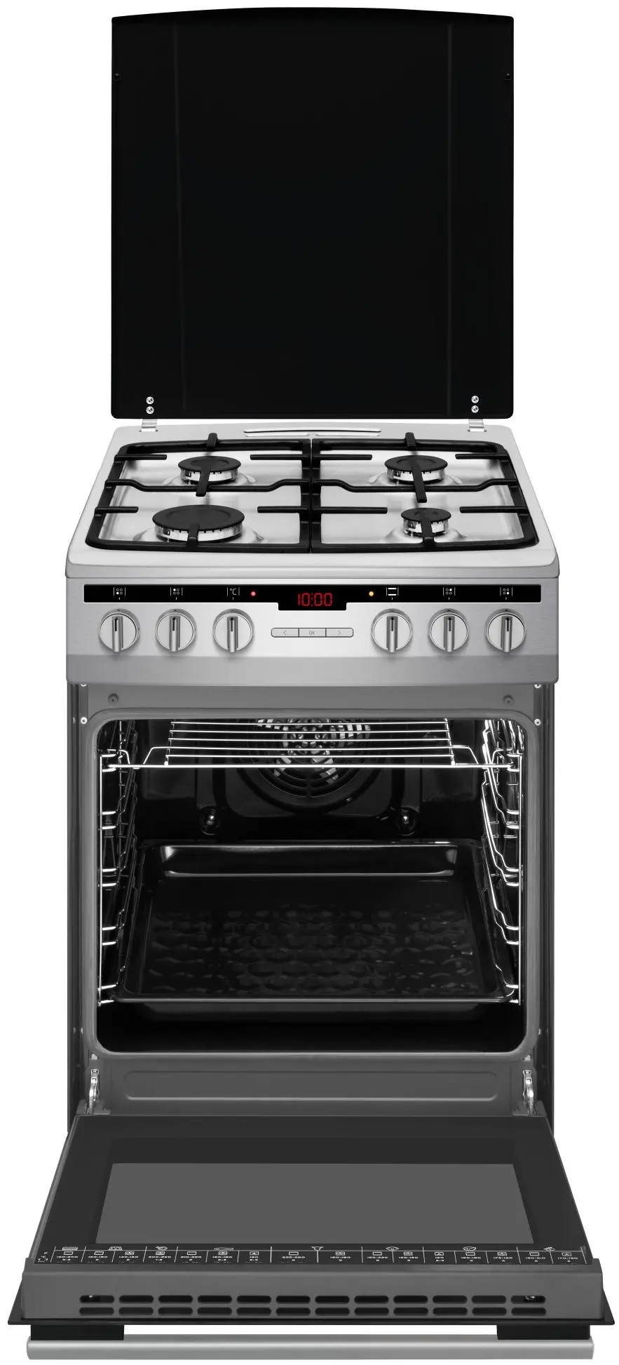 Aragaz combinat Amica 57GEH3.33HZpTaDA(Xx) Pizza (Inox) - 2