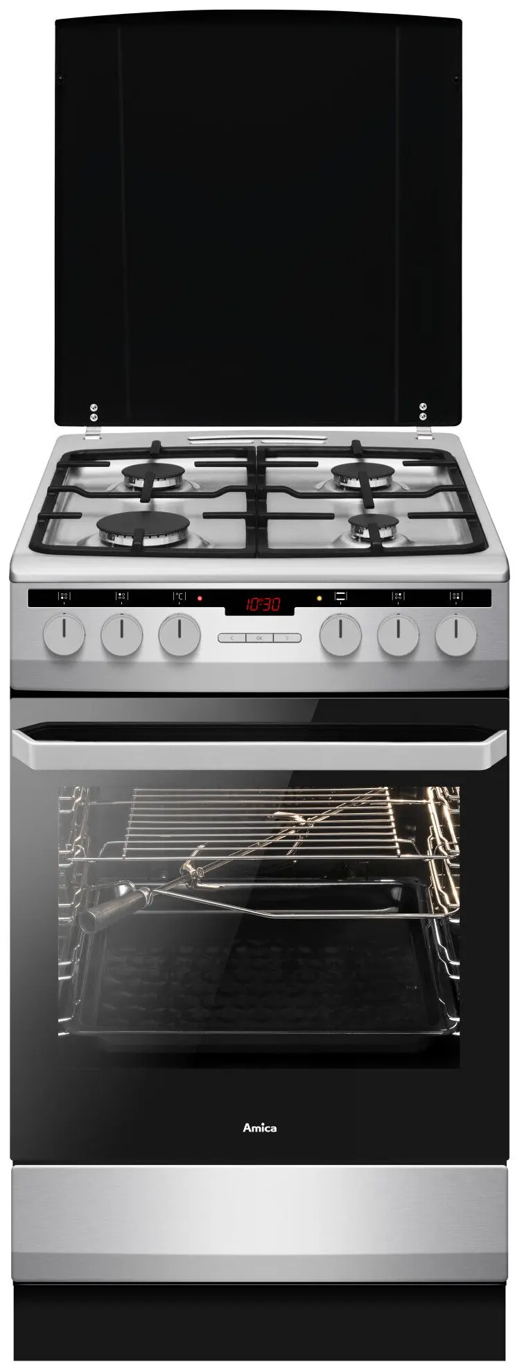 Комбинированная плита Amica 58GE3.43HZpTaDNAQ(Xx) (Inox) - 2