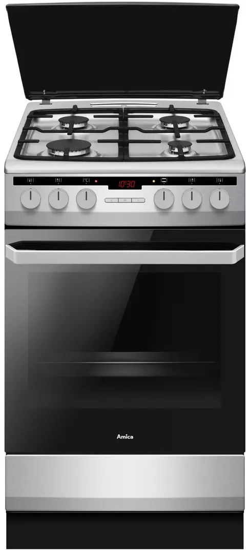 Комбинированная плита Amica 58GE3.43HZpTaDNAQ(Xx) (Inox)