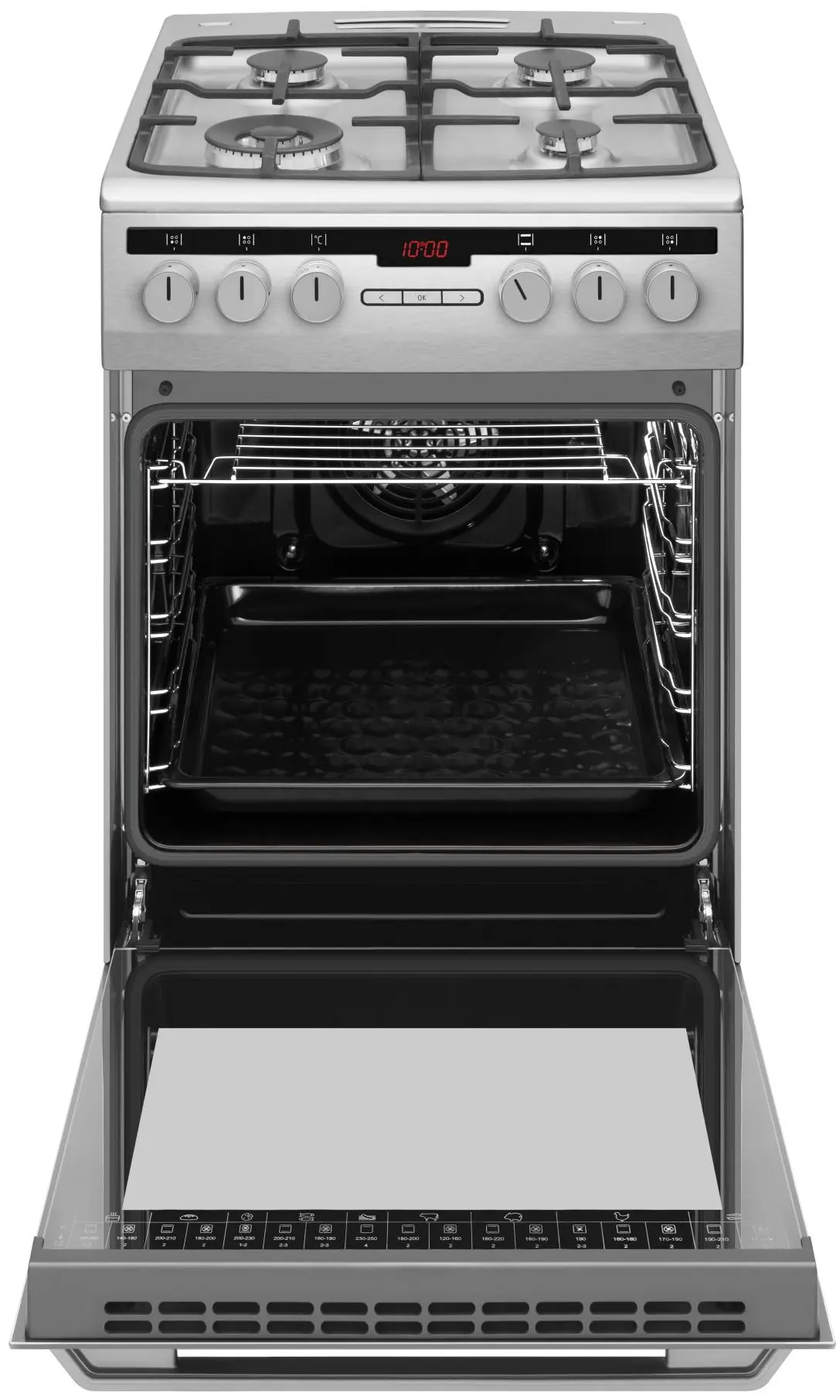 Комбинированная плита Amica 58GEH3.31HZpTaDA(Xx) Pizza Wok (Inox) - 2