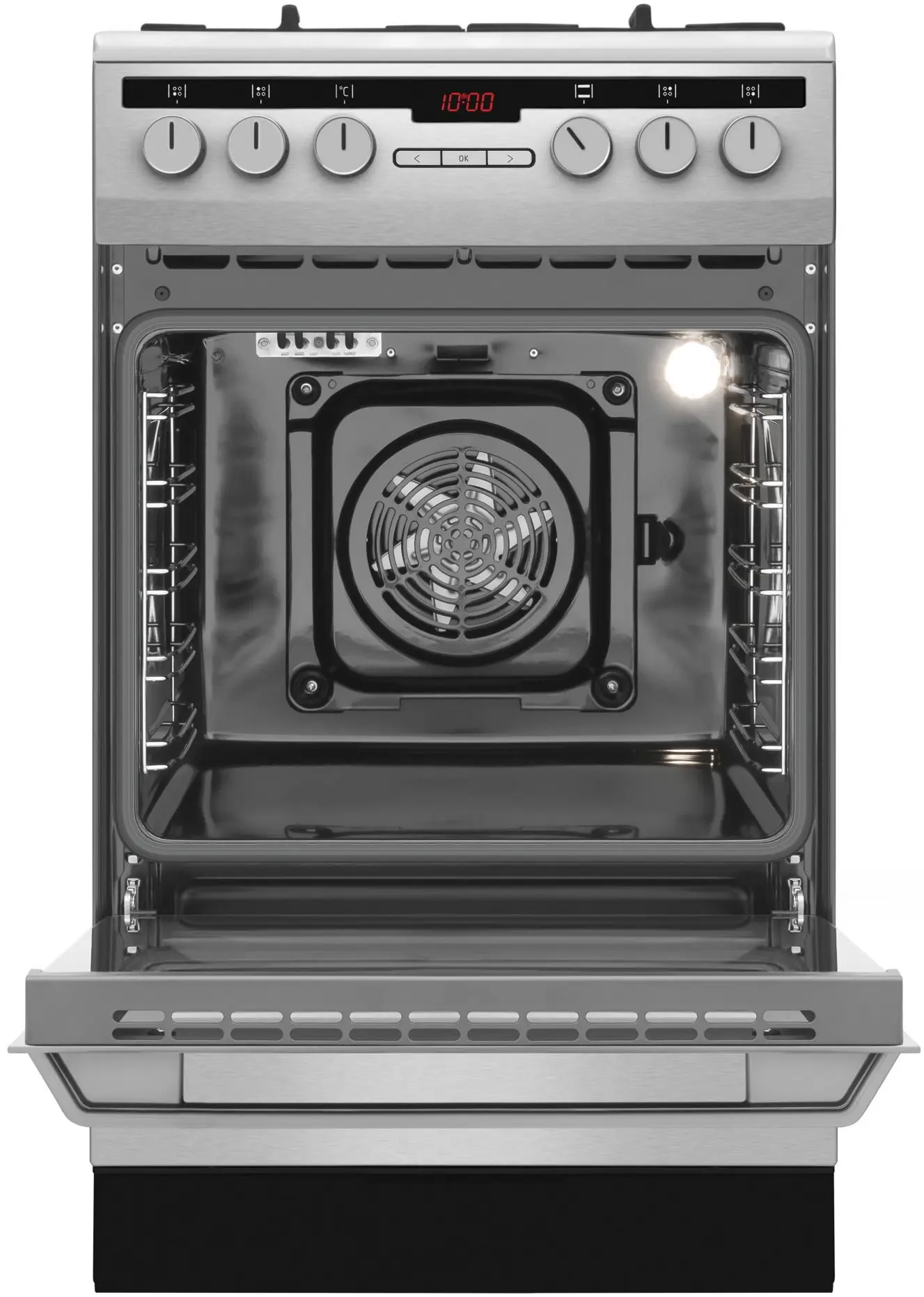 Комбинированная плита Amica 58GEH3.31HZpTaDA(Xx) Pizza Wok (Inox) - 3