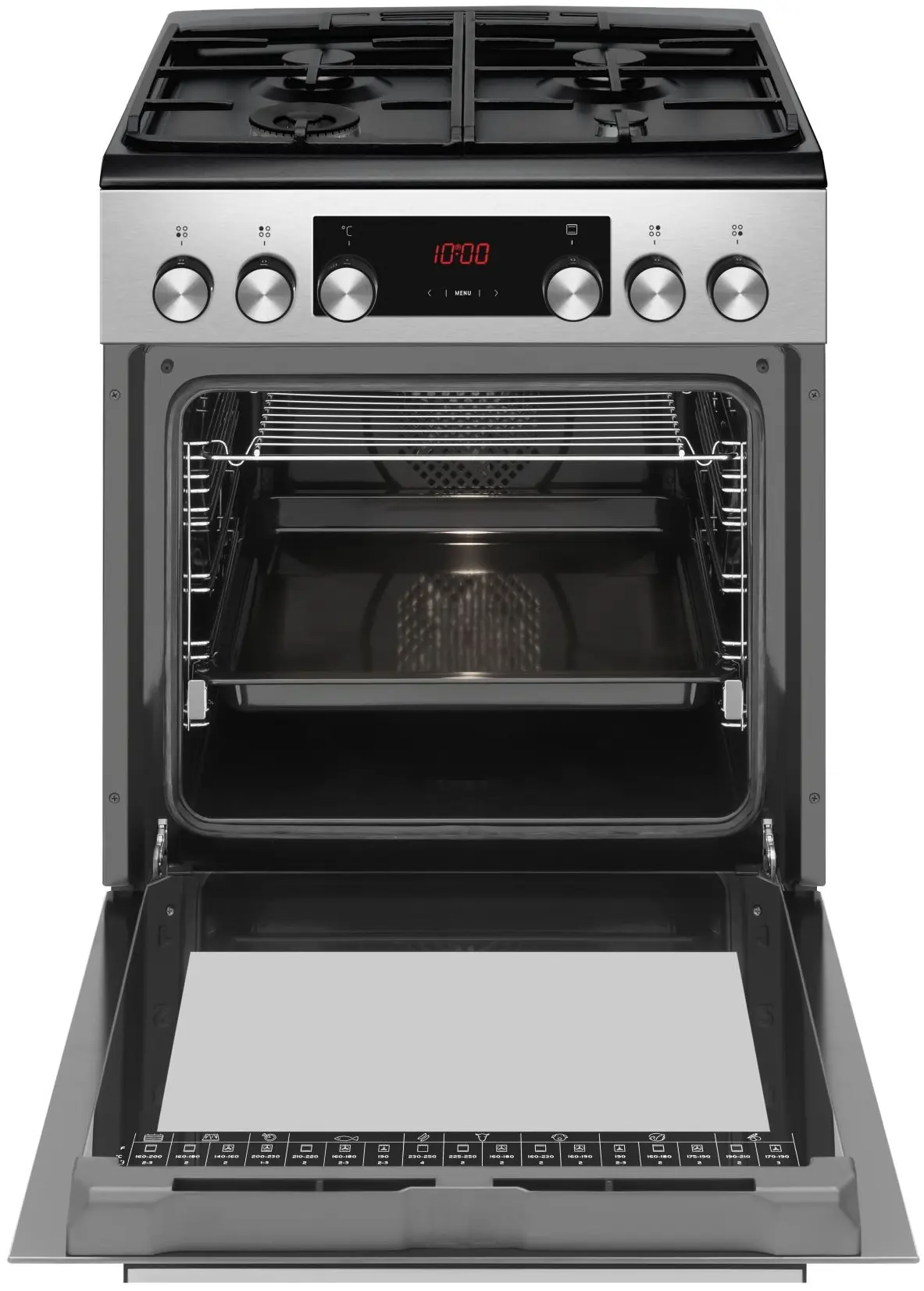 Комбинированная плита Amica 6123GE3.39HZpTsDpFA(XwxV) Pizza (Inox) - 2