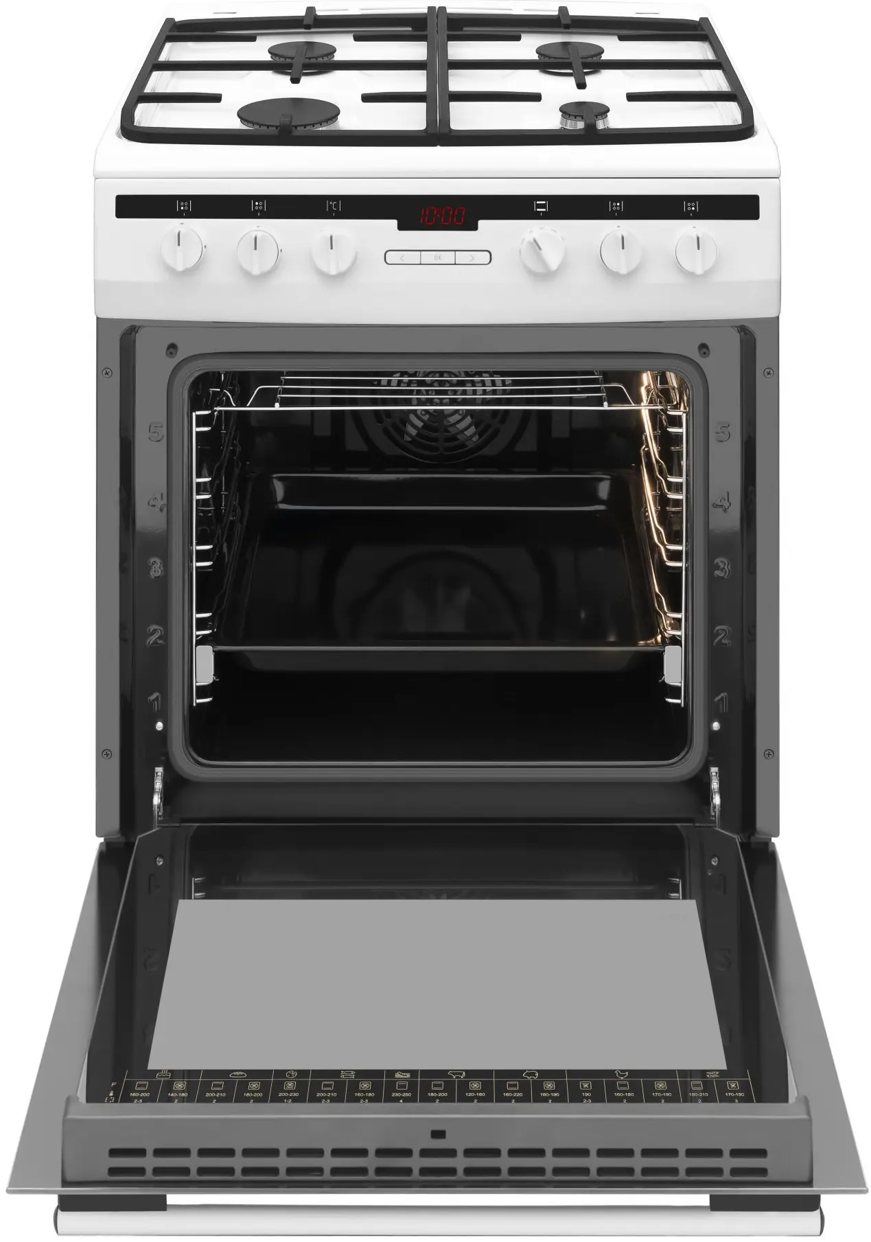 Комбинированная плита Amica 617GEH3.33HZpTaDpA(W) Pizza (White) - 2