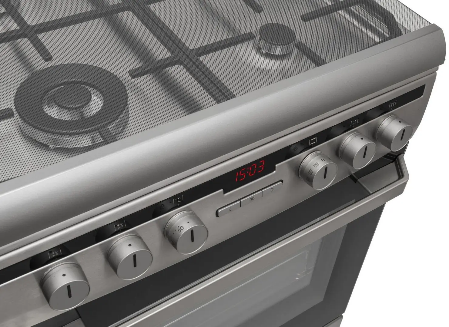 Aragaz combinat Amica 618GE3.39HZPTADPNAQ(Хх) (Inox)