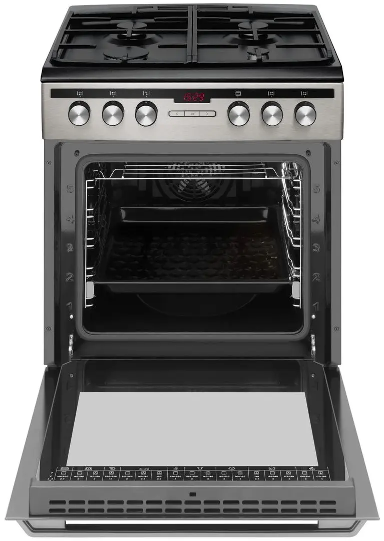 Aragaz combinat Amica 618GEH2.33HZpTaDpAF(Xsx) (Inox)