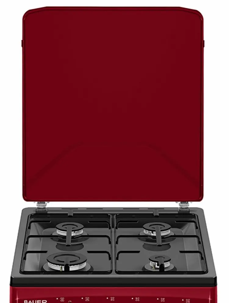 Aragaz combinat Bauer TE 5640 BGI (Burgundy)