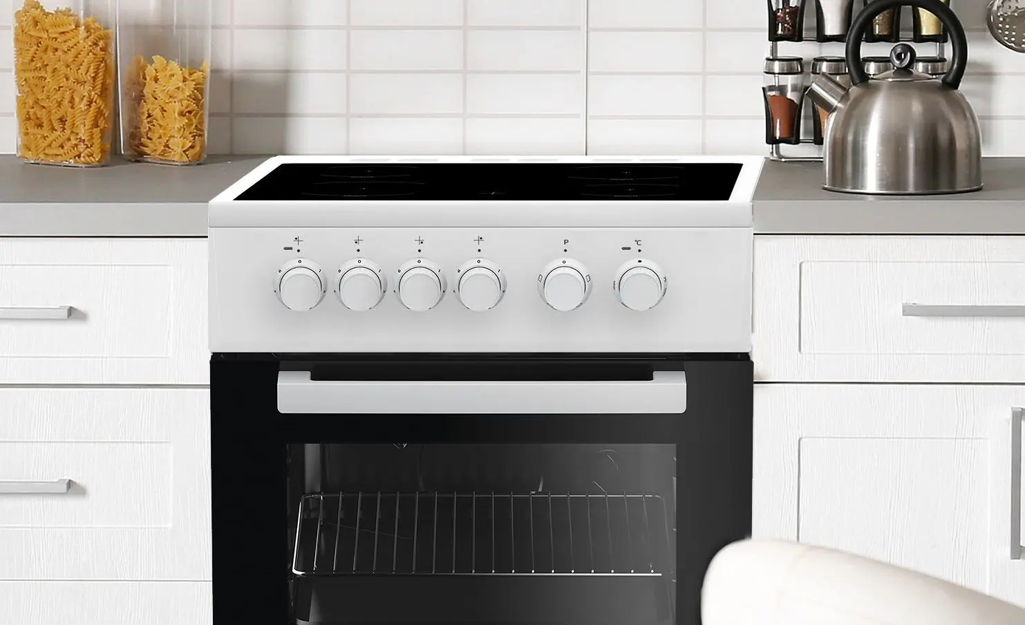 Электрическая плита Beko FSS57000GW (White/Black) - 2