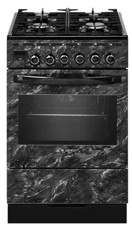 Комбинированная плита Gefest 5502-04 0053 (Black Marble)