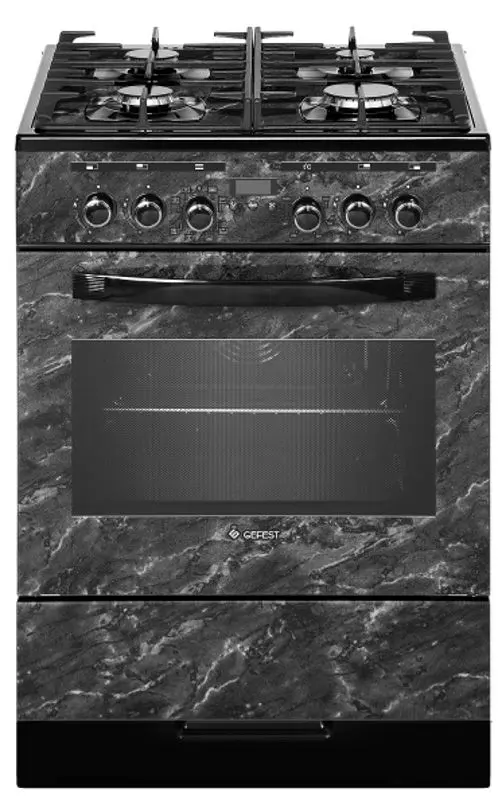 Комбинированная плита Gefest 6502-04 0053 (Black Marble)