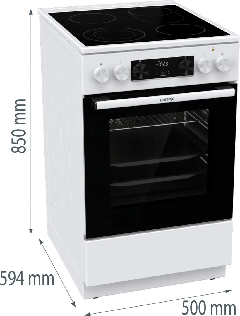 Электрическая плита Gorenje GECS5C70WA (White) - 13