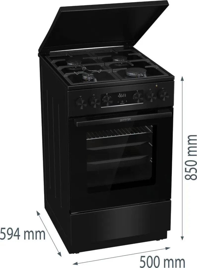 Комбинированная плита Gorenje GK5C42BF (Black) - 12