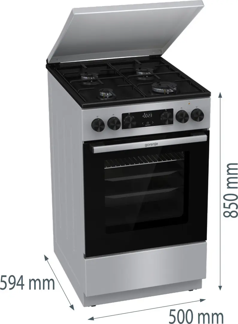 Aragaz combinat Gorenje GK5C42SJ (Inox)