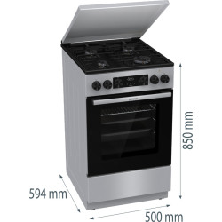 Aragaz combinat Gorenje GK5C43SH (Inox) Thumb