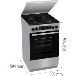 Комбинированная плита Gorenje GK5C64SH (Inox/Black) Thumb