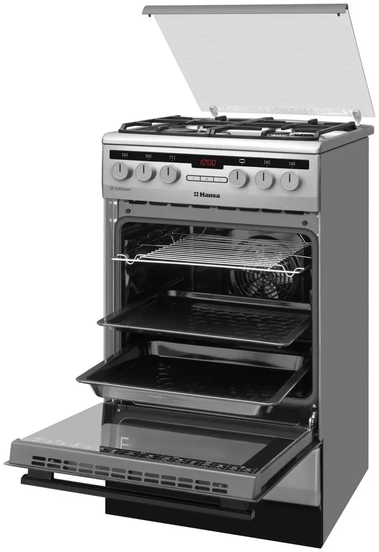 Комбинированная плита Hansa FCMXS582977 (Inox/Black) - 2
