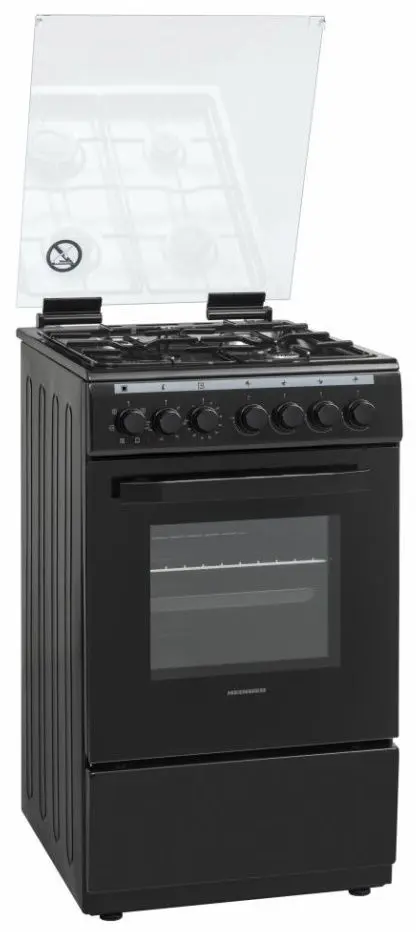 Aragaz combinat Heinner HFSC-V60LITGC-BK (Black)