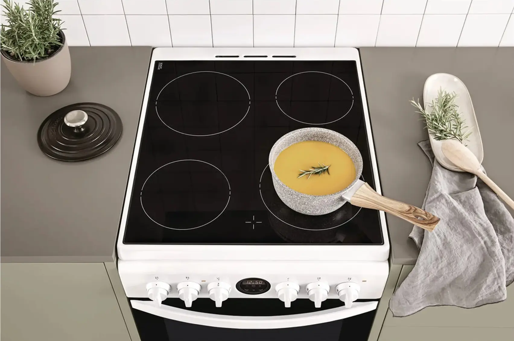 Plita electrica Indesit IS5V5CCW/E (White/Black)