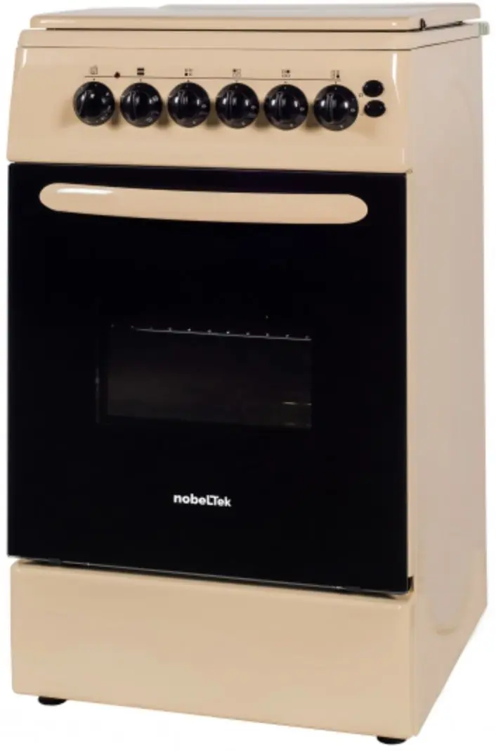 Aragaz combinat NobelTek NLT 5604B/E1 (Beige/Black)