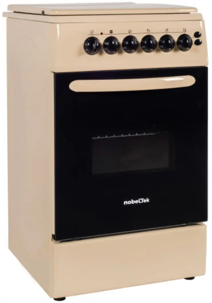 Aragaz combinat NobelTek NLT 5604B/E1 (Beige/Black)