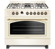 Aragaz combinat Ravanson KWGE-90RC Retro (Ivory)