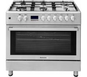 Aragaz combinat Ravanson KWGE-K90-6 TOP CHEF (Silver/Inox)