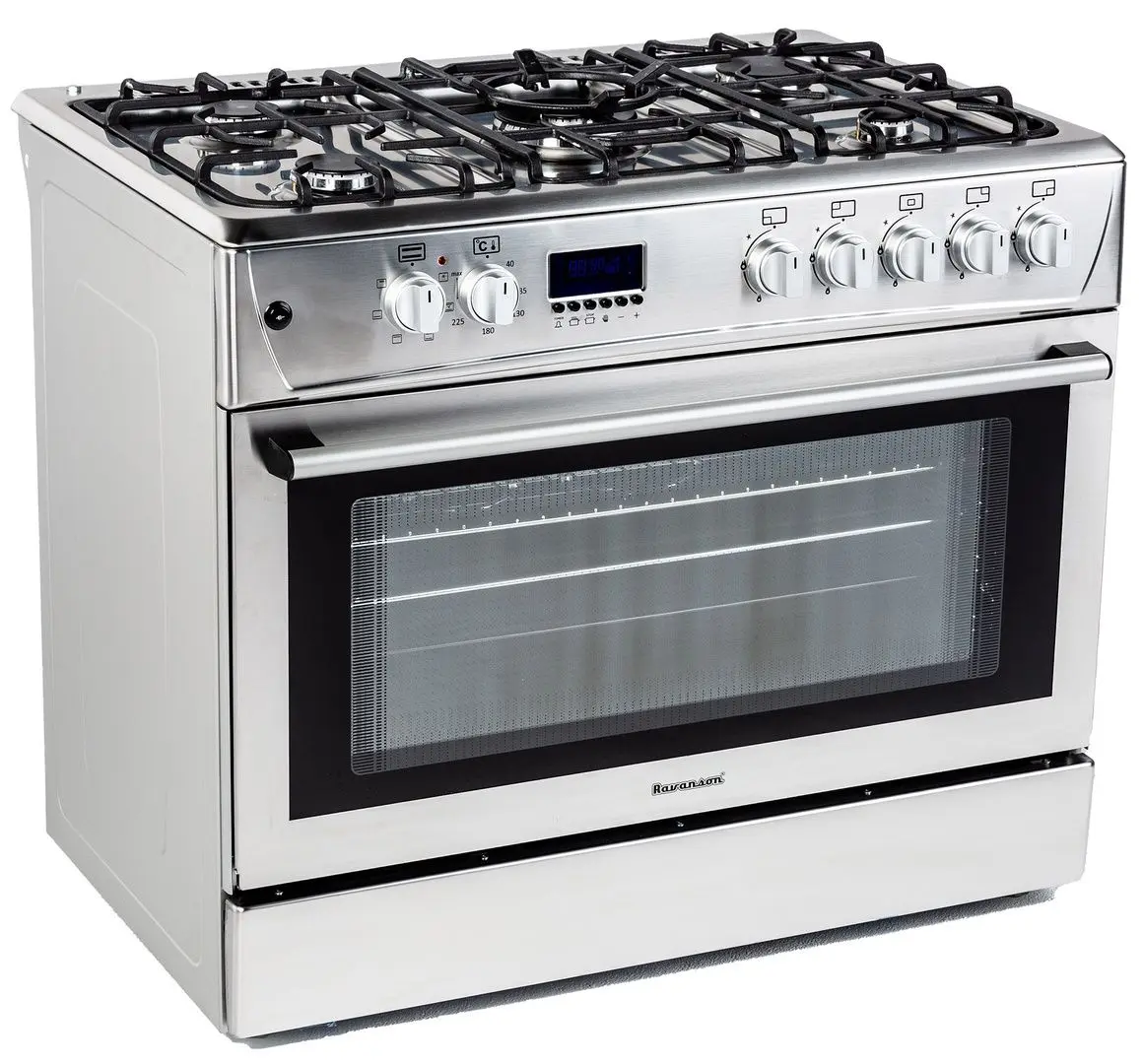 Aragaz combinat Ravanson KWGE-K90 Cheff Modern (Silver)
