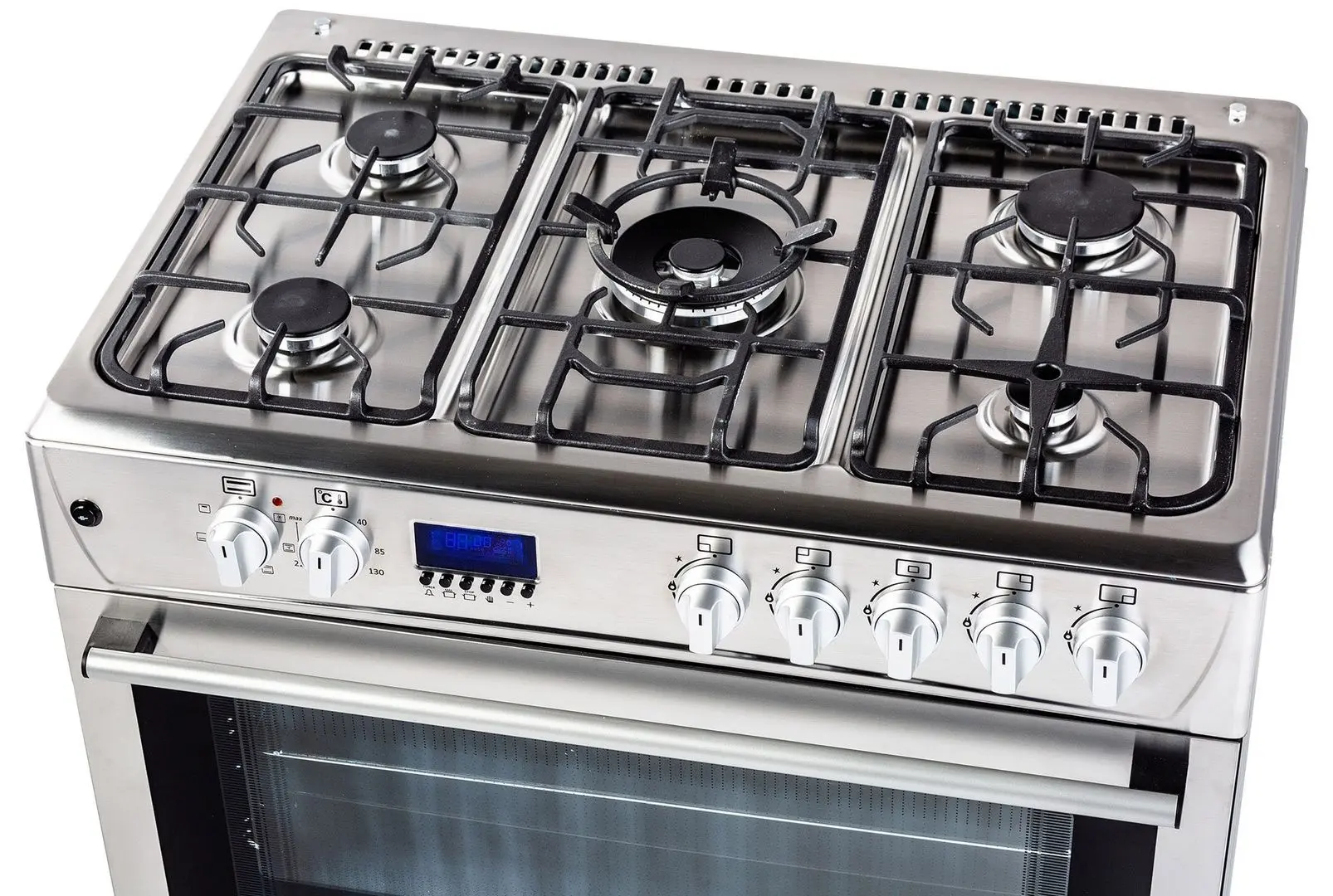 Aragaz combinat Ravanson KWGE-K90 Cheff Modern (Silver)