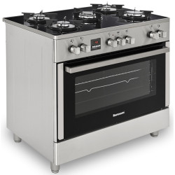 Комбинированная плита Ravanson KWGE-K90 (Glass Inox) Thumb