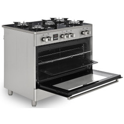 Комбинированная плита Ravanson KWGE-K90 (Glass Inox) Thumb