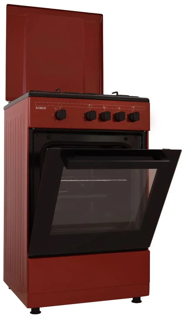 Газовая плита Samus SM566APGS (Burgundy/Black)