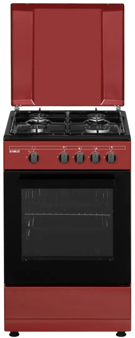 Газовая плита Samus SM566APGS (Burgundy/Black)