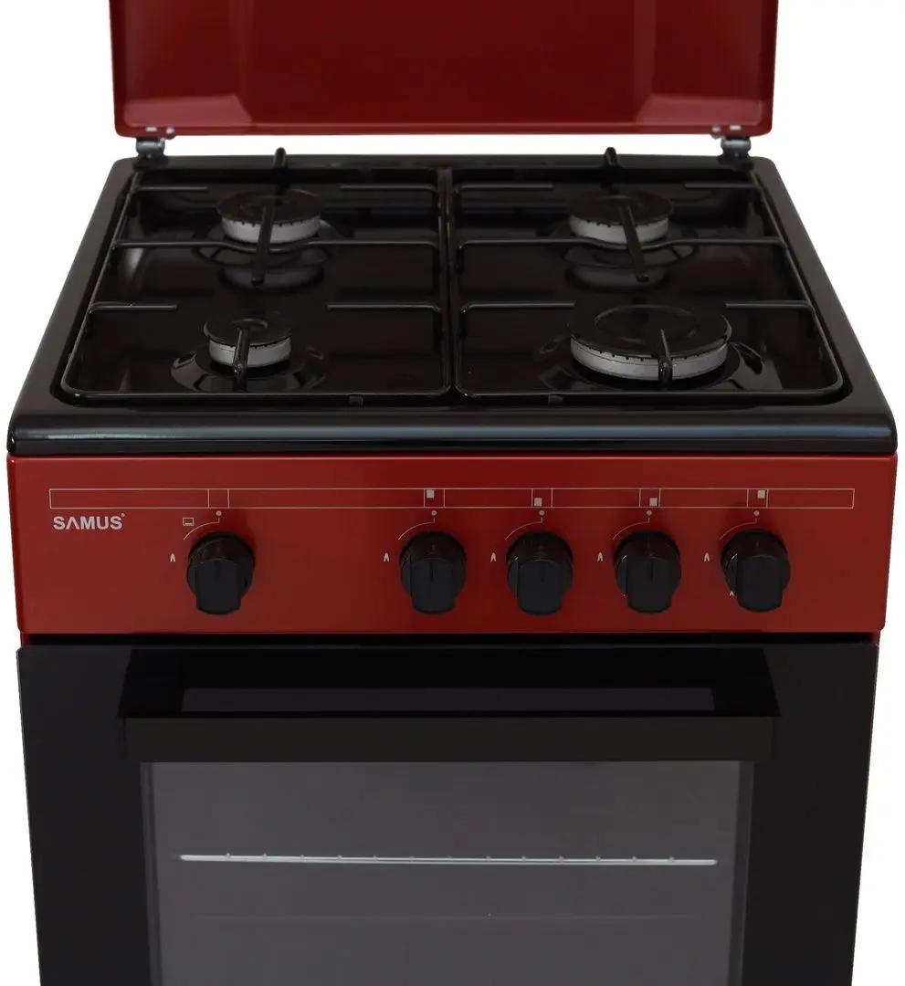Газовая плита Samus SM566APGS (Burgundy/Black)