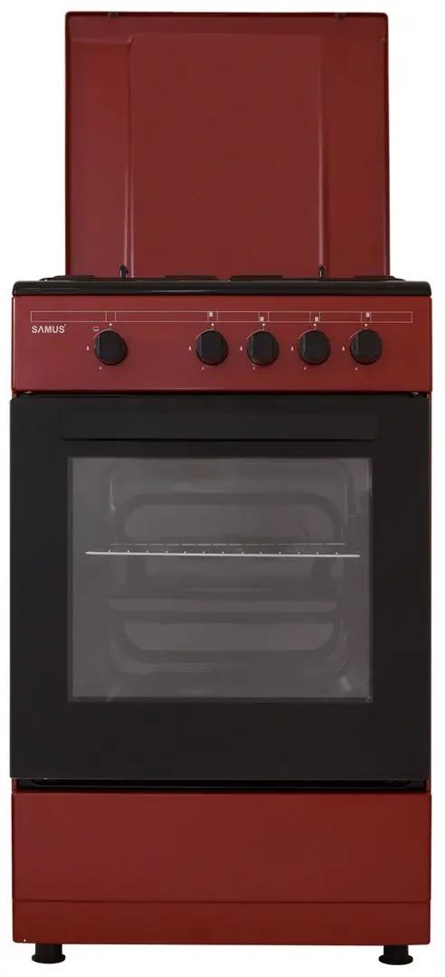Газовая плита Samus SM566APGS (Burgundy/Black)