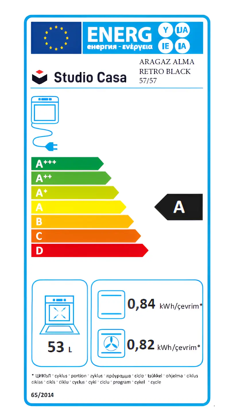Aragaz ALMARETROBLK57/57 (Black)