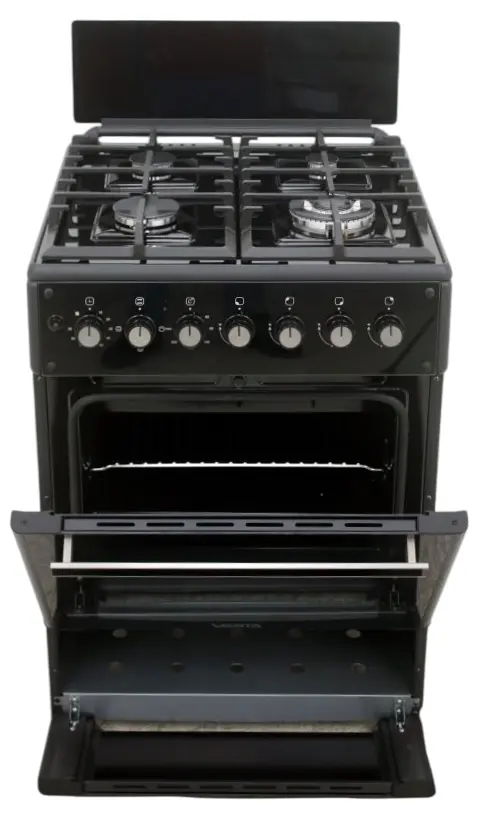 Комбинированная плита Vesta GC-E6060FCTg/BL (Black)