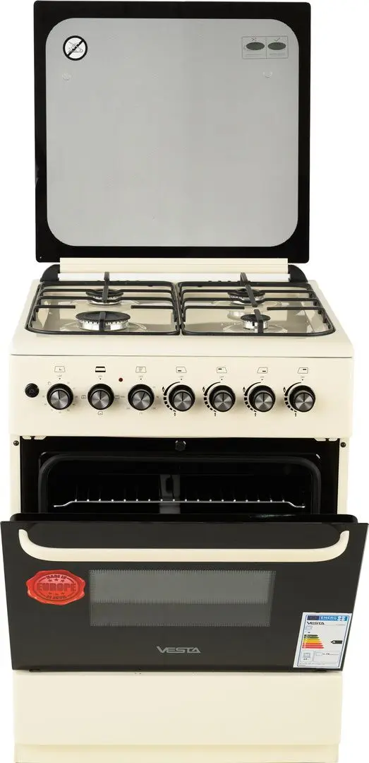 Aragaz combinat Vesta GC-E6060i/BE/EUR NG (Beige)