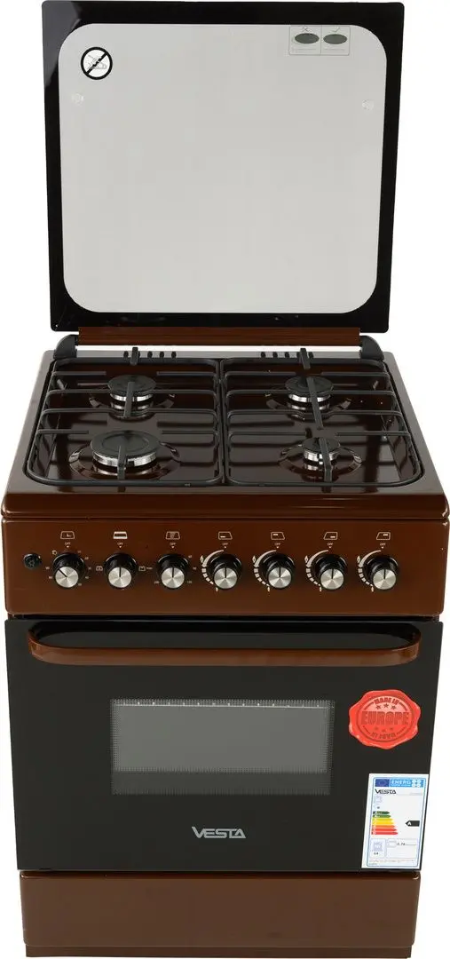 Aragaz combinat Vesta GC-E6060i/BR/EUR NG (Brown)