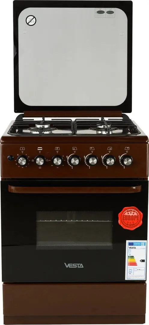 Aragaz combinat Vesta GC-E6060i/BR/EUR NG (Brown)