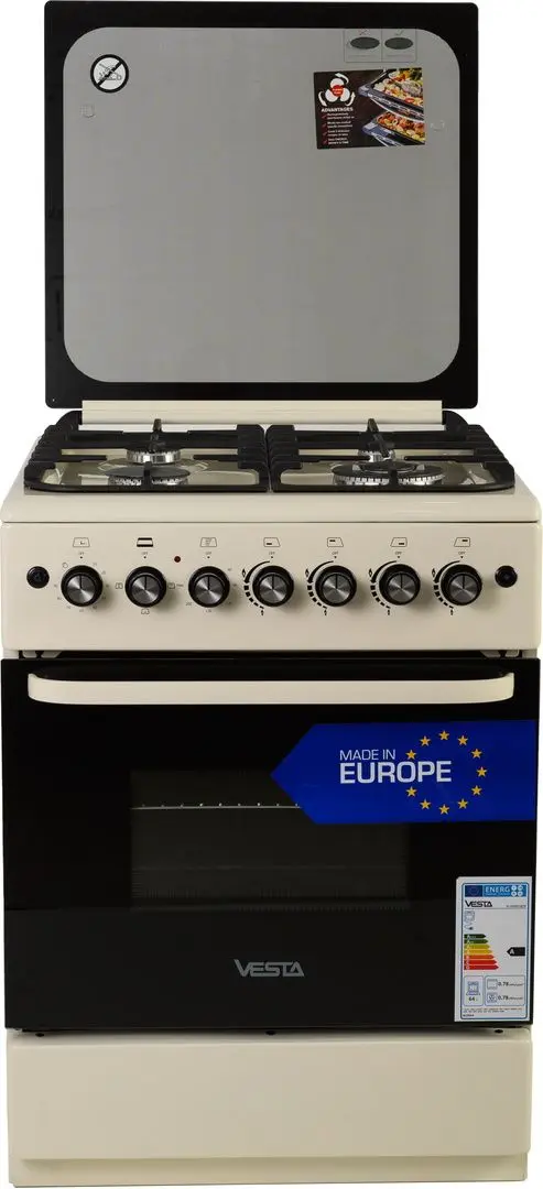 Комбинированная плита Vesta GC-E6060iCTg/BE (Beige)