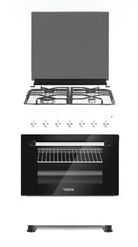 Aragaz combinat Vesta GC-E6060iCTg/WH (White)