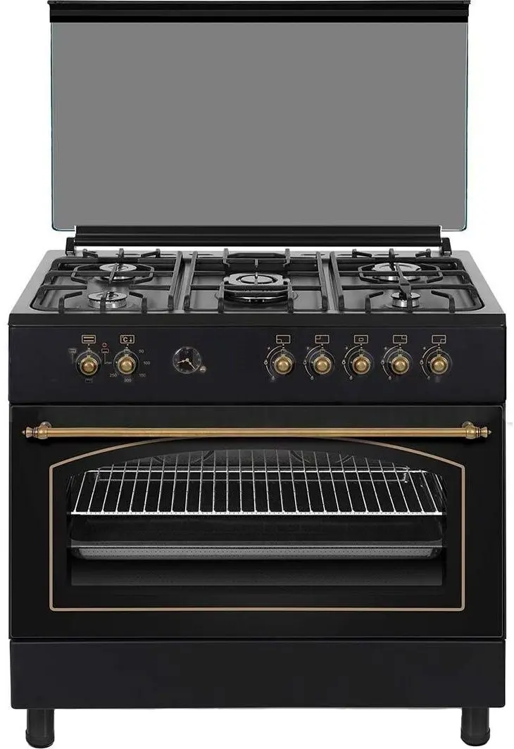 Aragaz combimat Zanetti Z9000 E Retro Premium (Black/Bronze)