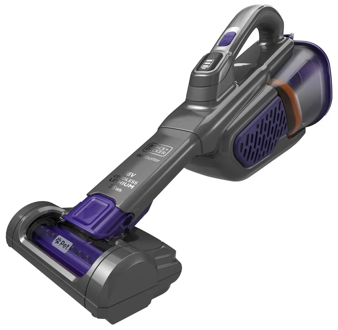 Aspirator de mana cu acumulator Black&Decker BHHV520BFP Solo (Grey/Purple)