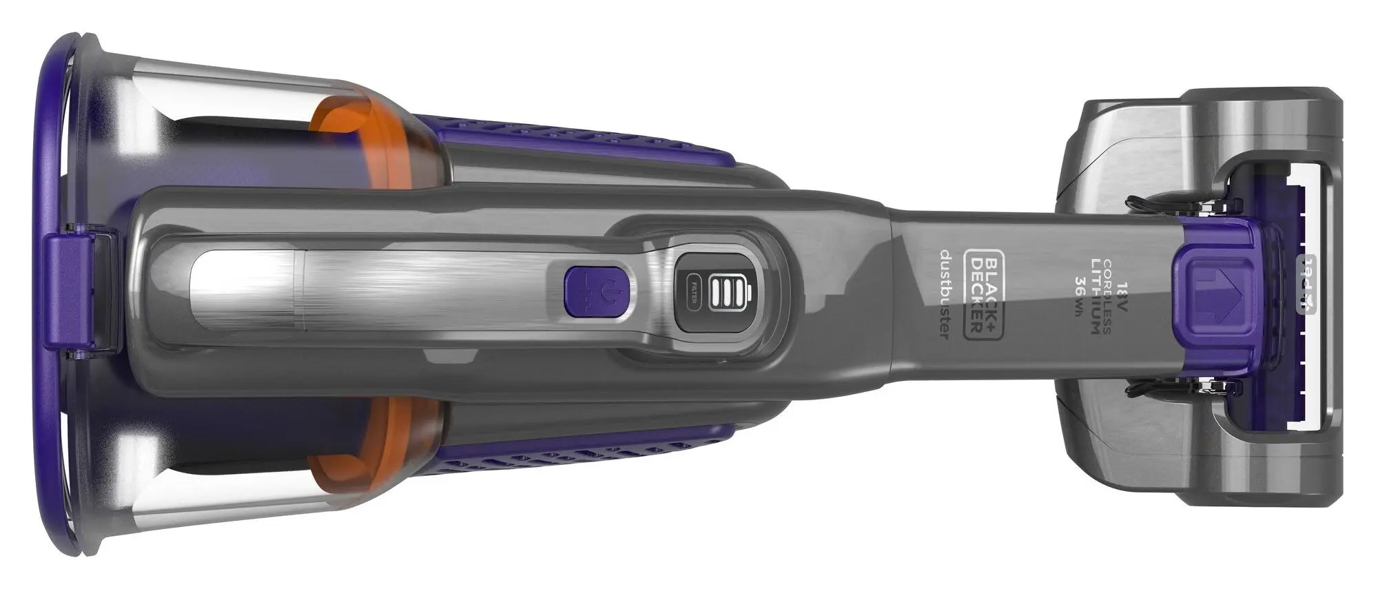 Aspirator de mana cu acumulator Black&Decker BHHV520BFP Solo (Grey/Purple)